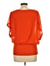 Joseph A. 100% Polyester Orange 3/4 Sleeve Top Size L - photo 2