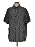 Lularoe 100% Rayon Houndstooth Black Short Sleeve Button-Down Shirt Size L - photo 1