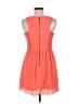 My Michelle 100% Polyester Chevron-herringbone Orange Casual Dress Size 7 - photo 2