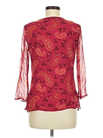 Unbranded 3/4 Sleeve Silk Top (view 2)