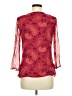 Unbranded 100% Silk Red 3/4 Sleeve Silk Top Size M (petite) - photo 2
