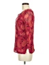Unbranded 100% Silk Red 3/4 Sleeve Silk Top Size M (petite) - photo 5