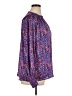 Easel 100% Polyester Print Purple Long Sleeve Blouse Size 1X - photo 4