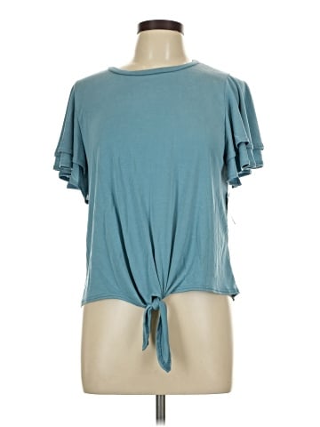 Green Envelope Short Sleeve Top (view 1)