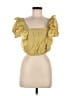 Moon River Yellow Short Sleeve Top Size M - photo 1