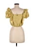 Moon River Yellow Short Sleeve Top Size M - photo 2