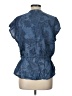 Liz Claiborne 100% Lyocell Blue Short Sleeve Blouse Size L - photo 2