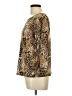 Rafaella Animal Print Gold 3/4 Sleeve Top Size L (petite) - photo 5