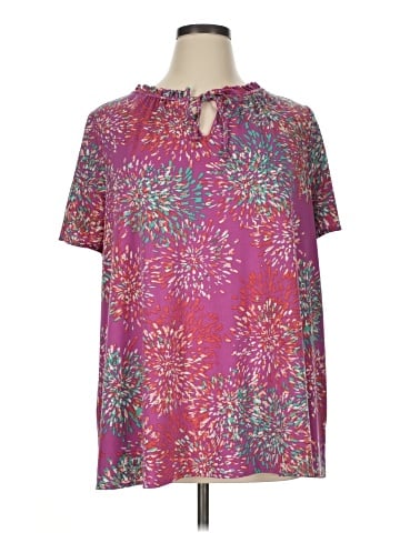 Lane Bryant Outlet Short Sleeve Blouse (view 1)
