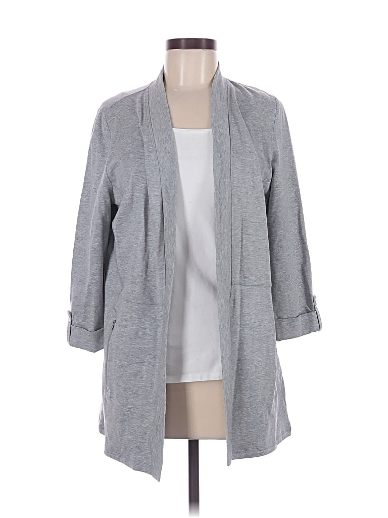 Pre-owned Karen Scott Sport Coat In Gray