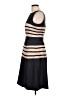 Taylor 100% Polyester Stripes Black Casual Dress Size 10 - photo 5