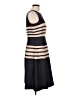 Taylor 100% Polyester Stripes Black Casual Dress Size 10 - photo 4