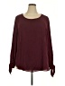 Alyx 100% Polyester Burgundy Long Sleeve Blouse Size 3X - photo 1