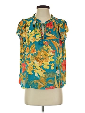Rose + Olive Short Sleeve Blouse (view 1)