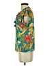 Rose + Olive 100% Polyester Teal Short Sleeve Blouse Size S - photo 5