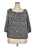 MICHAEL Michael Kors Animal Print Multi Color Gray 3/4 Sleeve Blouse Size 2X - photo 1