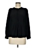 J.Crew 100% Silk Black Long Sleeve Silk Top Size M - photo 1