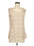Susan Graver 100% Polyester Ivory Sleeveless Blouse Size M - photo 1