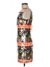 Esley 100% Polyester Graphic Orange Cocktail Dress Size M - photo 5