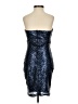 Trixxi 100% Polyester Metallic Blue Cocktail Dress Size 1 - photo 2