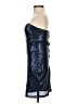 Trixxi 100% Polyester Metallic Blue Cocktail Dress Size 1 - photo 5