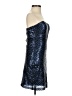 Trixxi 100% Polyester Metallic Blue Cocktail Dress Size 1 - photo 4