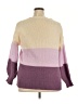 Unbranded 100% Polyester Color Block Purple Pullover Sweater Size XXL - photo 2