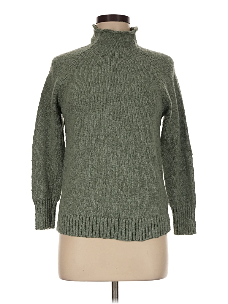 Pre-owned L.l.bean Turtleneck Sweater In Green