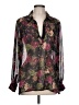 Assorted Brands Floral Burgundy Long Sleeve Blouse Size L - photo 1