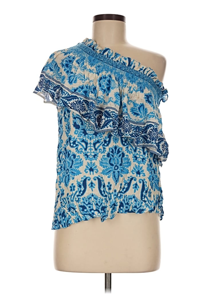 Pre-owned Plenty By Tracy Reese Sleeveless Blouse In Blue
