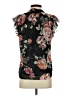 Haver + Blair 100% Polyester Floral Black Short Sleeve Blouse Size S - photo 2