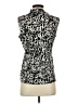 Tahari Animal Print Ivory Sleeveless Blouse Size S - photo 2