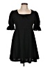 Unbranded Solid Black Casual Dress Size L - photo 1