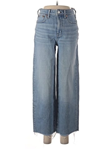 Madewell The Curvy Perfect Vintage Wide-Leg Crop Jean in Altoona Wash: Raw-Hem Edition (view 1)