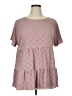 Unbranded Pink Short Sleeve Top Size 1X - photo 1