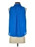 Ann Taylor 100% Polyester Blue Sleeveless Blouse Size S (petite) - photo 2