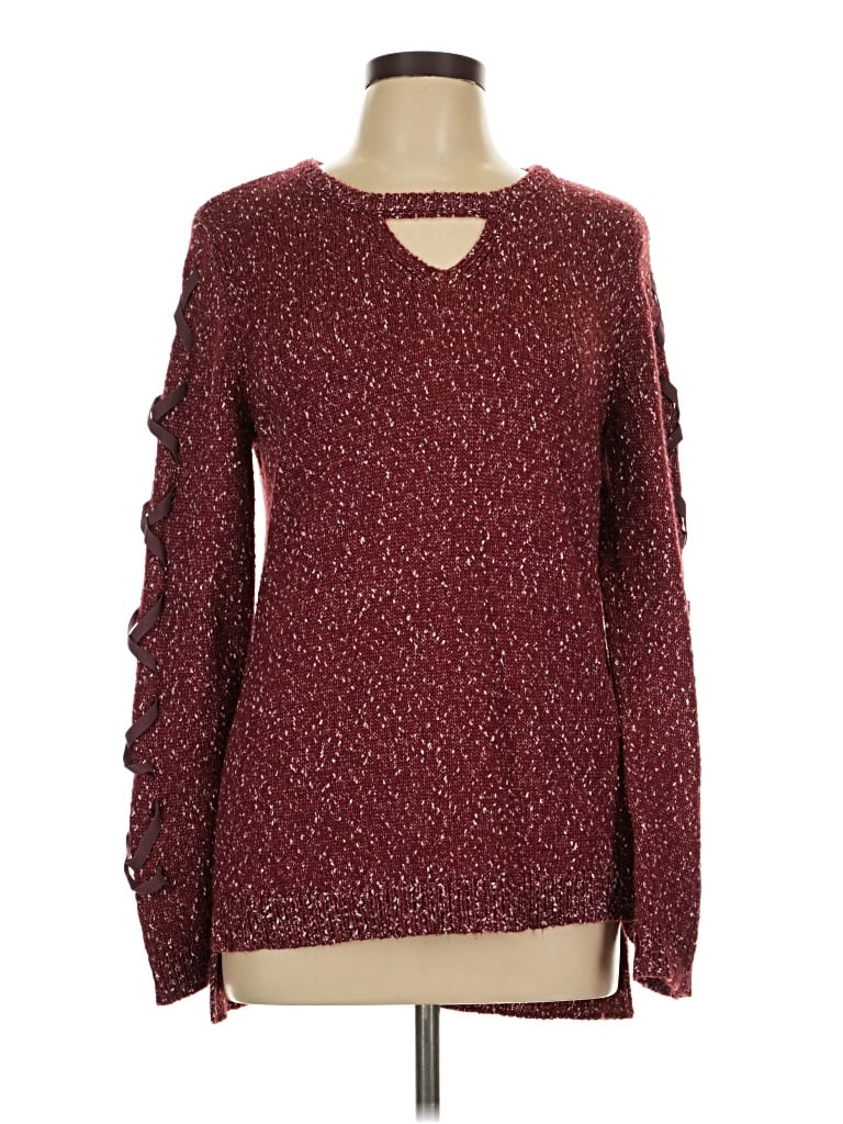 Pre-owned Rock&republic Pullover Sweater In Burgundy
