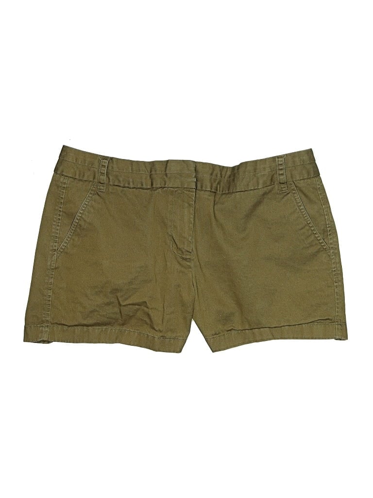 Pre-owned Jcrew Khaki Shorts In Green
