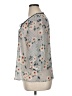 Lauren Conrad 100% Polyester Floral Polka Dots Gray 3/4 Sleeve Blouse Size XL - photo 5
