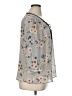 Lauren Conrad 100% Polyester Floral Polka Dots Gray 3/4 Sleeve Blouse Size XL - photo 4