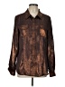 Calvin Klein Metallic Brown Long Sleeve Button-Down Shirt Size L (estimated) - photo 1