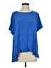 Easel 100% Rayon Blue Short Sleeve Top Size S - photo 1