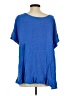Easel 100% Rayon Blue Short Sleeve Top Size S - photo 2