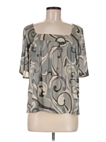 INC International Concepts Short Sleeve Blouse (view 1)