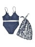 Unbranded Floral Blue Two Piece Swimsuit Size 11 - photo 1
