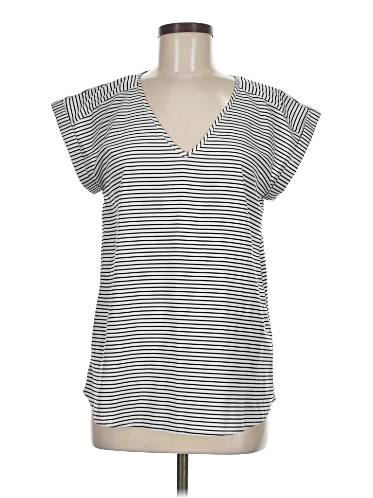 Pre-owned Alice Blue Short Sleeve Top Gray V-neck Tops