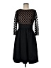 Eliza J 100% Polyester Argyle Black Cocktail Dress Size 6 - photo 1