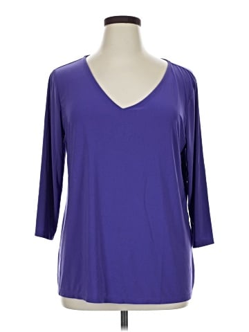 Attitudes by Renee 3/4 Sleeve Top (view 1)