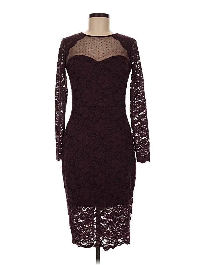 Pre-owned Express Cocktail Dress In Burgundy