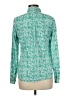 Gap Print Green Long Sleeve Blouse Size M - photo 2
